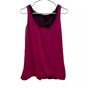 Express Tank Top‎ Women's Medium Fuscia Pink Front Plum Purple Back Sleeveless